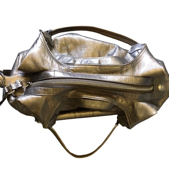 VTG Coach Satchel Purse Clam Shell Metallic Bronze Y2K Mermaidcore Coastal 90s - Picture 6 of 16